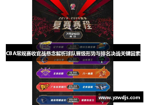 CBA常规赛收官战悬念解析球队晋级形势与排名决战关键因素